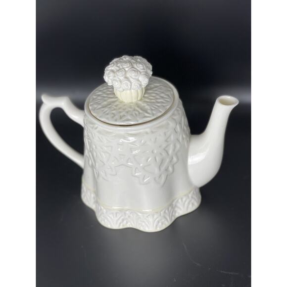 Discontinued Lenox Butler’s Pantry Garden Party Figural TEAPOT w/Lid 6.5”x 7.5” - Picture 5 of 12